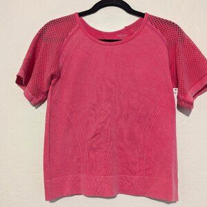 Nine West Activewear Fitted Womens Mesh Short Sleeve Women's Shirt L/XL